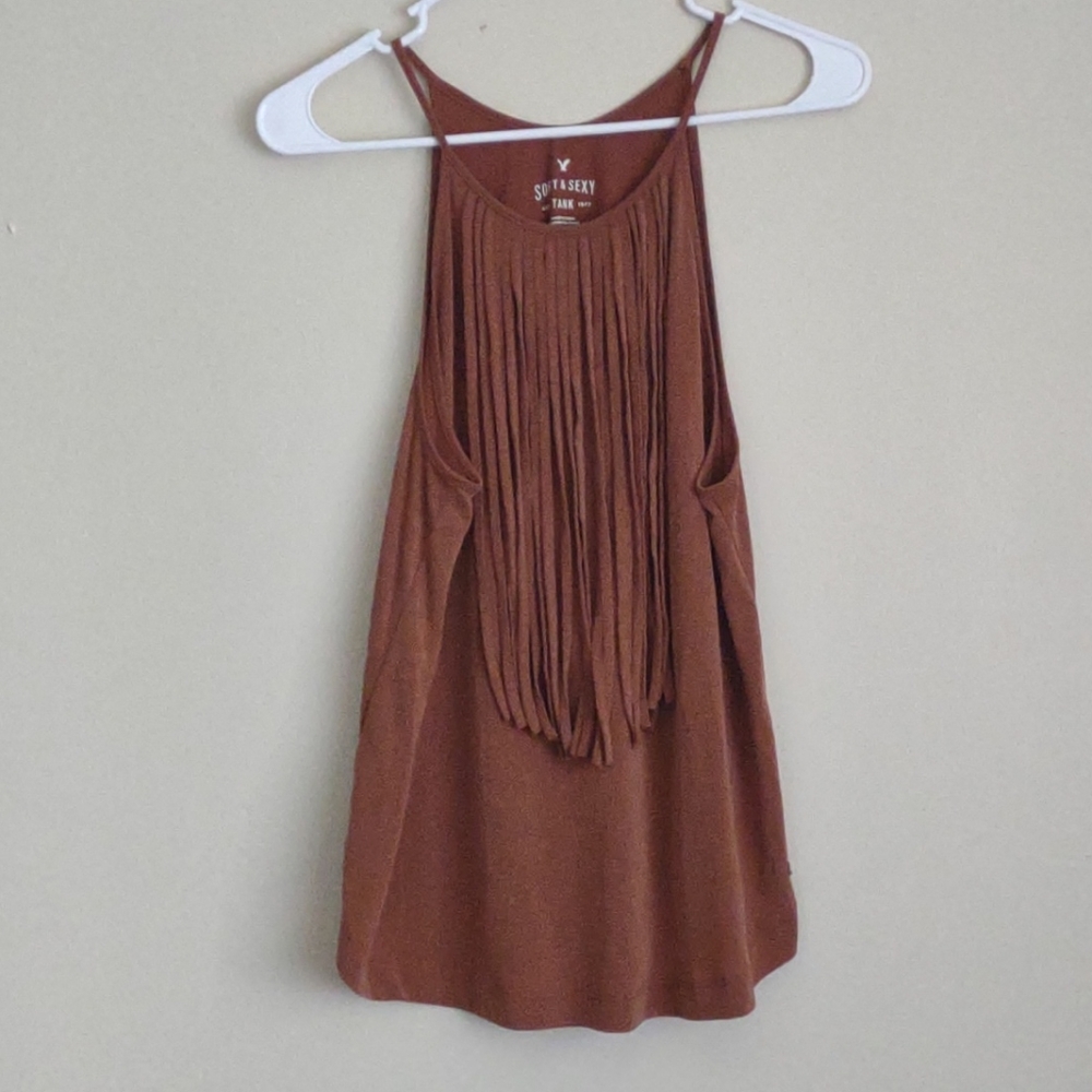 American Eagle fringed tank‎ top Size Small